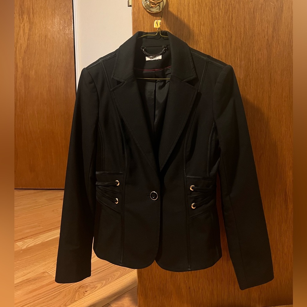 Cache Black Lace Detail Blazer